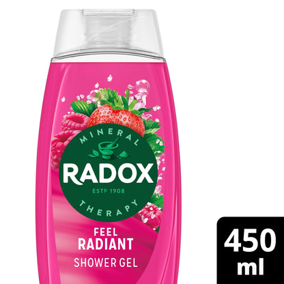 Radox Strawberry Feel Radiant Shower Gel Body Wash 450ml — image 1