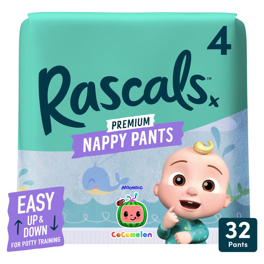 Rascals Premium Cocomelon Nappy Pants Size 4 32 Pack — image 1