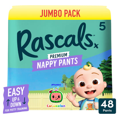 Rascals Premium CoComelon Nappy Pants, Size 5 | 48 Jumbo Pack — image 1