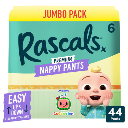 Rascals Premium CoComelon Nappy Pants, Size 6 | 44 Jumbo Pack — image 1