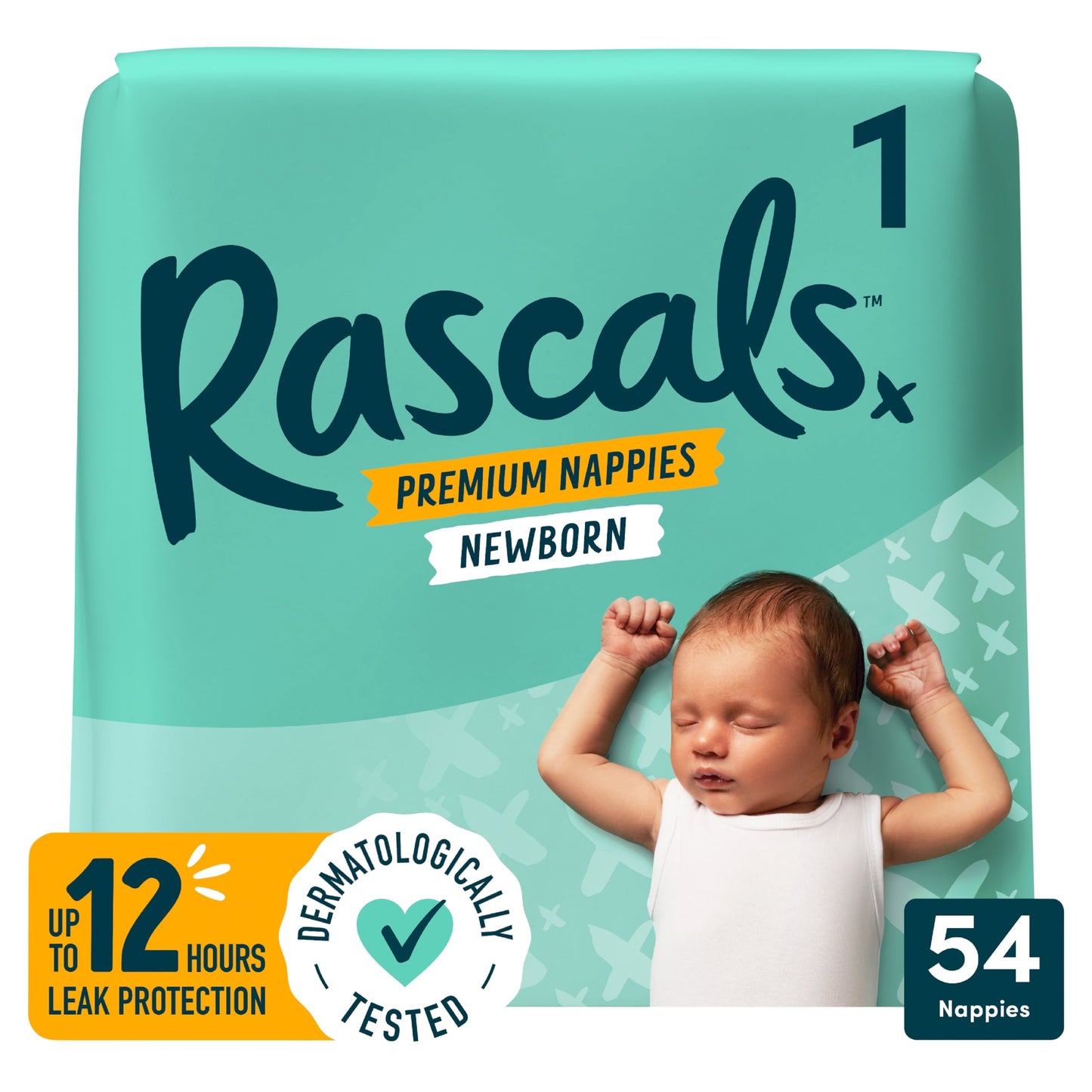 Rascals Premium Nappies, Size 1 | 54 Pack — image 1