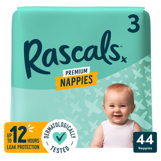Rascals Premium Nappies, Size 3 | 44 Pack — image 1