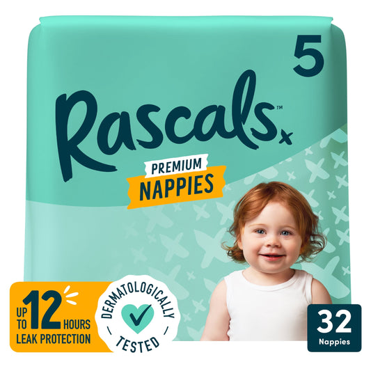 Rascals Premium Nappies Size 5 32 Pack — image 1