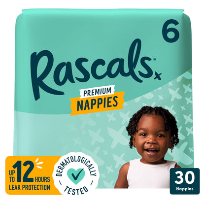Rascals Premium Nappies Size 6 30 Pack — image 1