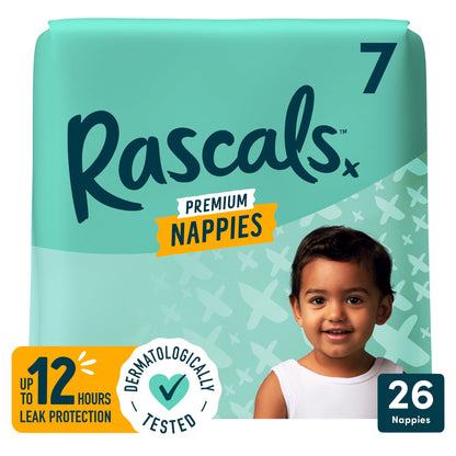 Rascals Premium Nappies Size 7 26 Pack — image 1