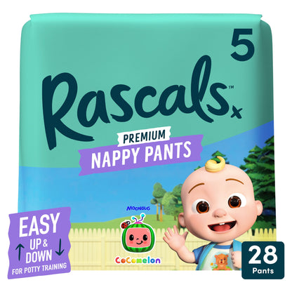 Rascals Premium Nappy Pants - Cocomelon Size 5 28 Pack — image 1