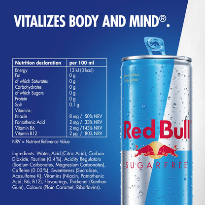 Red Bull Sugar Free Energy Drink 4 X 250Ml — image 3