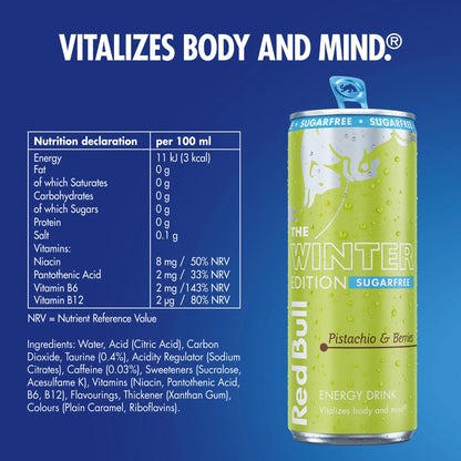 Red Bull Sugar Free Pistachios & Berries Winter Edition Energy Drink 355ml — image 3