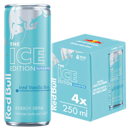 Red Bull Sugar Free The Winter Edition Vanilla Iced Berry Energy Drink 4 x 250ml — image 1