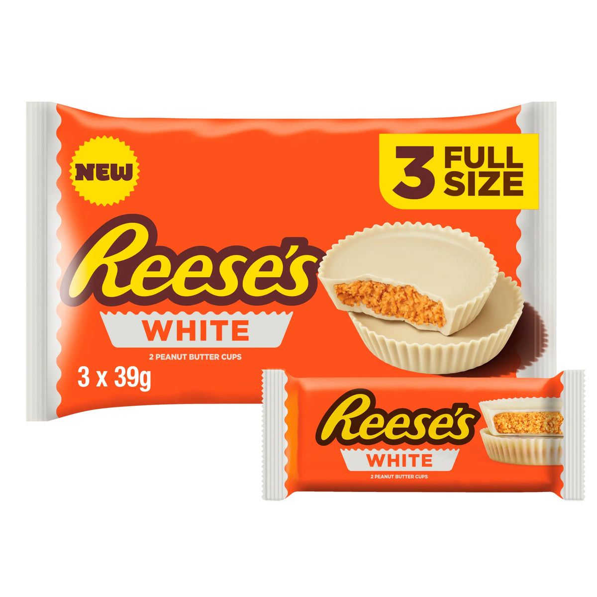 Reese's Peanut Butter 2 Cups White Multipack 3 x 39.5g — image 1
