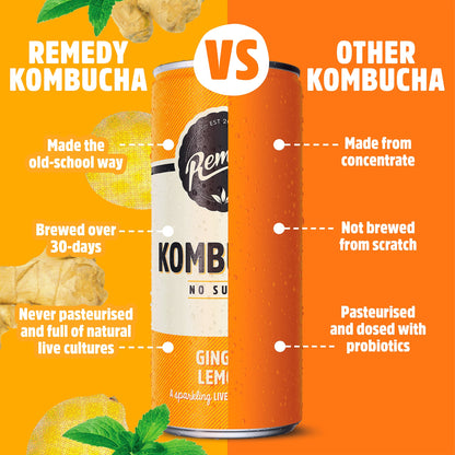 Remedy Kombucha - Ginger Lemon 4 x 330ml — image 4