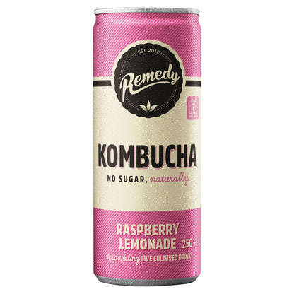 Remedy Kombucha Raspberry Lemonade Sugar Free 250Ml — image 1