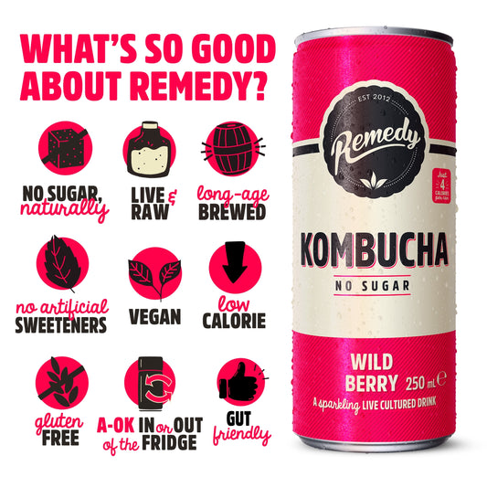 Remedy Kombucha - Wild Berry 250ml — image 2