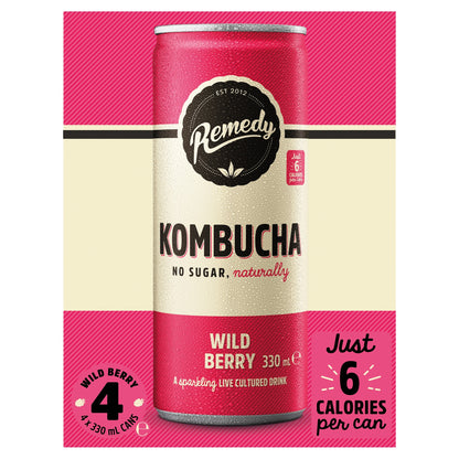 Remedy Kombucha - Wild Berry 4 x 330ml — image 1