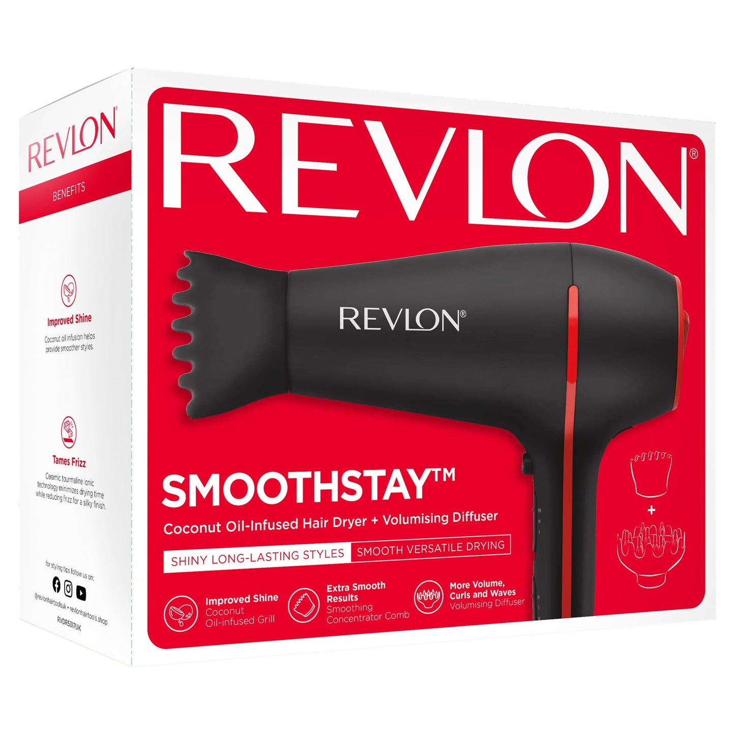 Revlon Smoothstay Coconut Oil Hair Dryer — image 1
