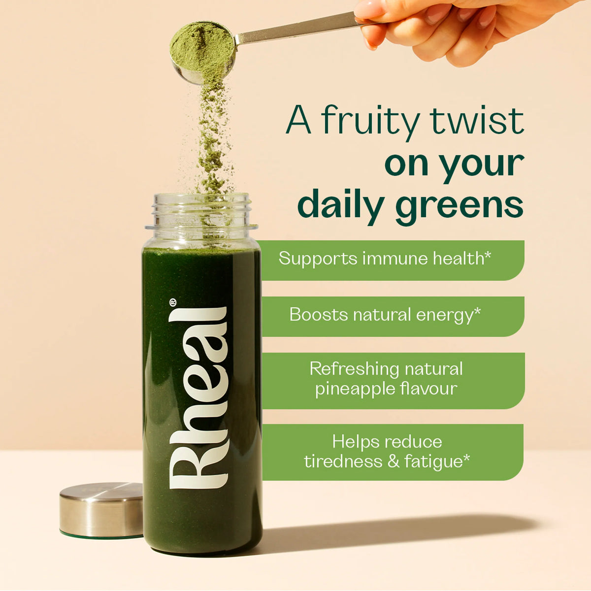 Rheal SUPERFOODS Pineapple Clean Greens Superfood blend 7x5g — image 2