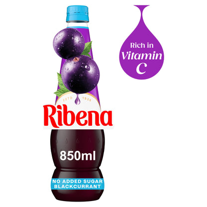 Ribena Blackcurrant Squash No Added Sugar 850ml — image 1