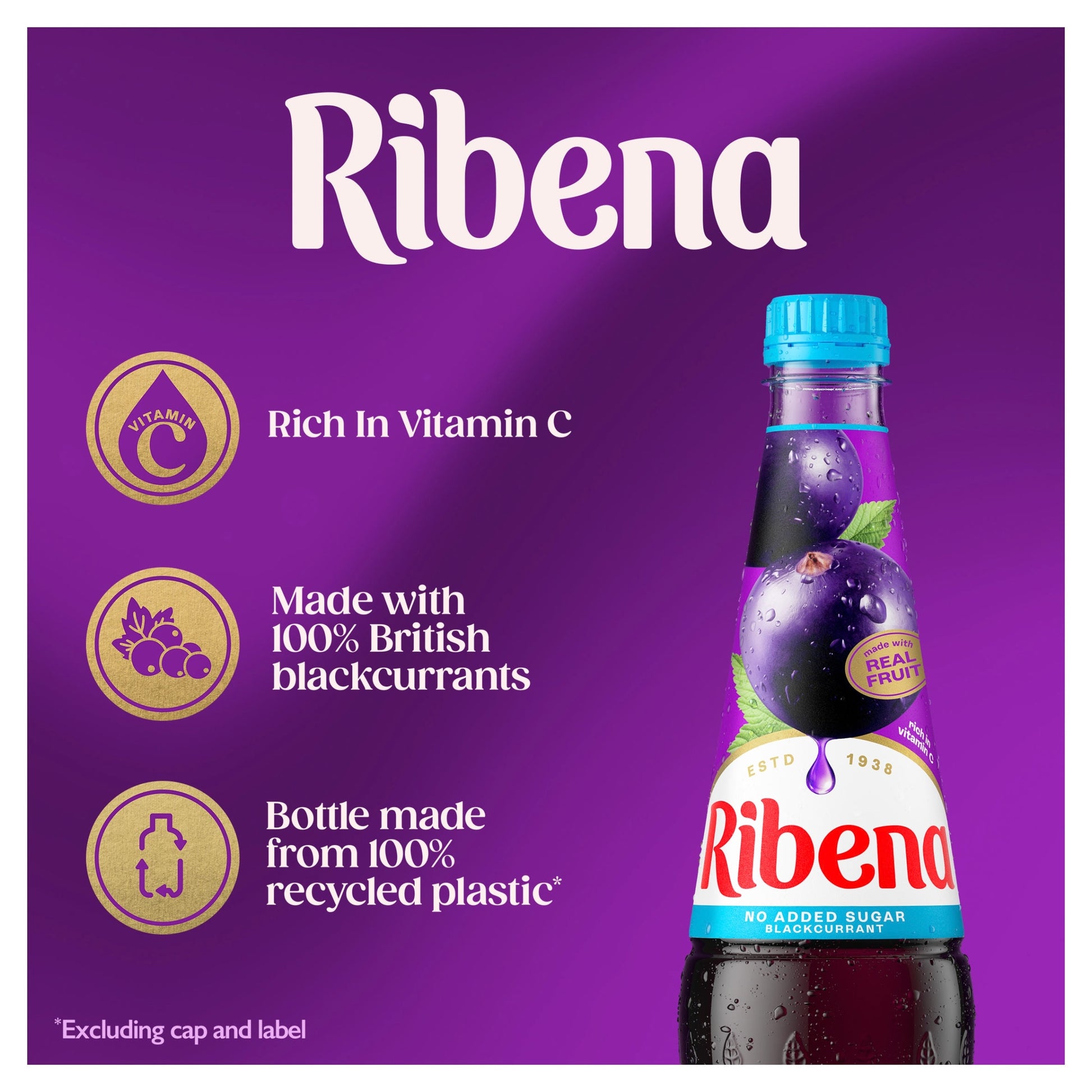 Ribena Blackcurrant Squash No Added Sugar 850ml — image 3