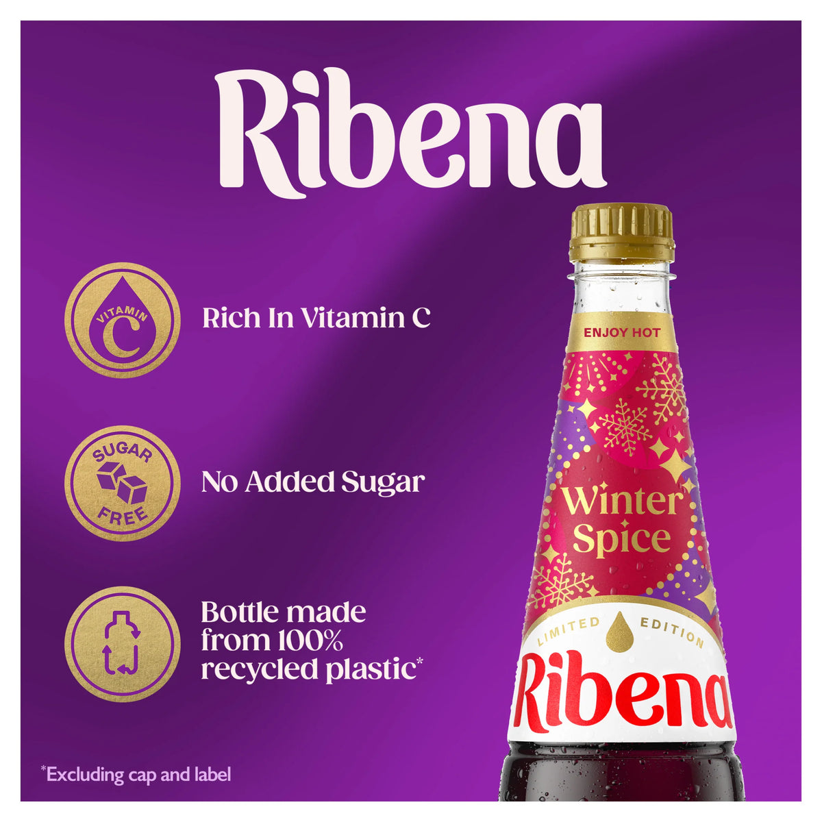 Ribena No Added Sugar Squash - Winter Spice 850ml — image 3