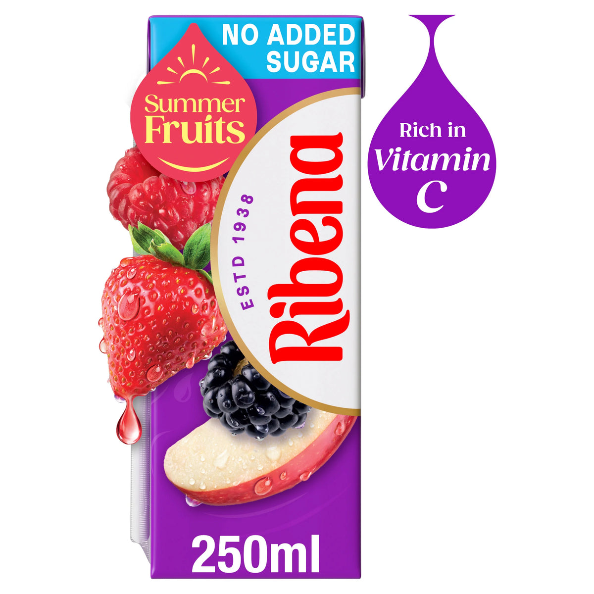 Ribena Summer Fruits No Added Sugar Juice Drink 250ml — image 1