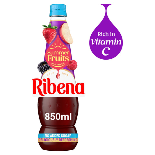 Ribena Summer Fruits No Added Sugar Squash Drink 850ml — image 1