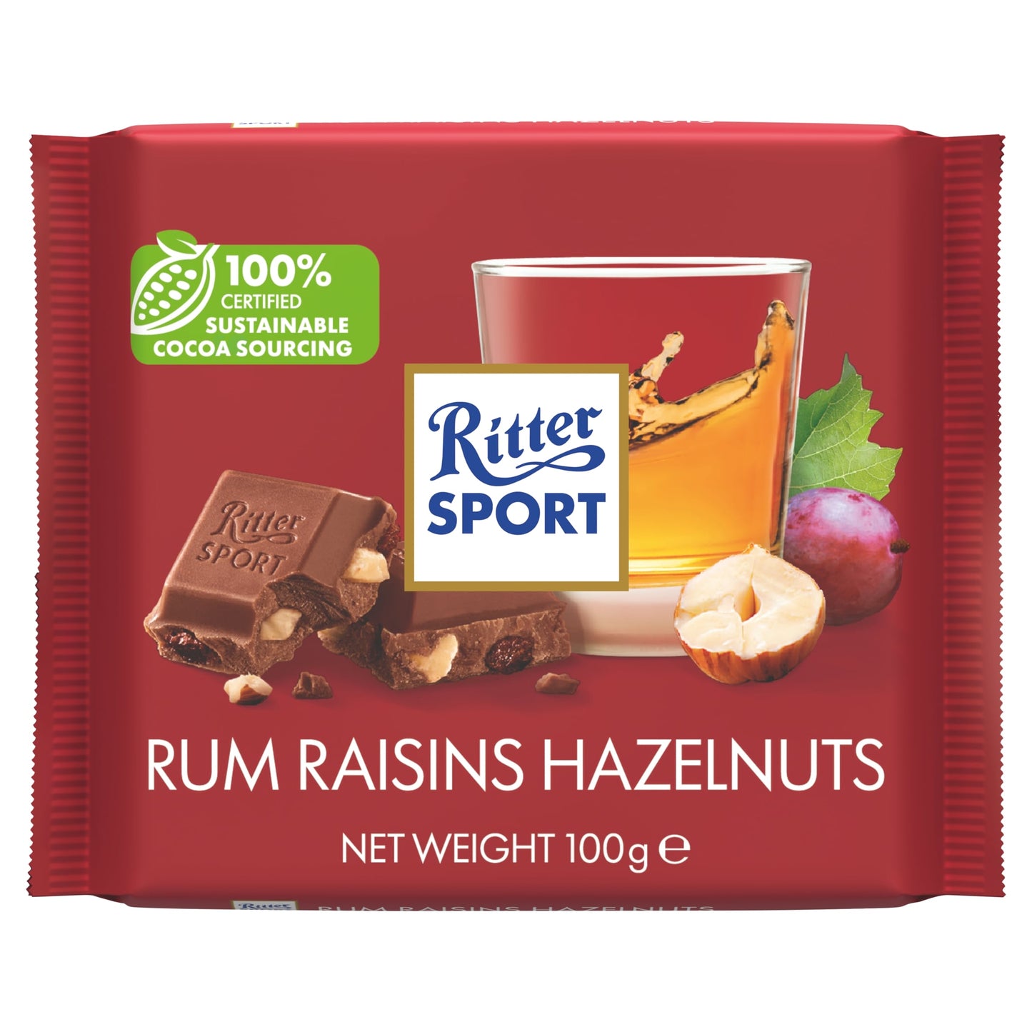 Ritter Sport Rum Raisins Hazelnuts 100G — image 1