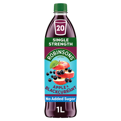 Robinsons Apple & Blackcurrant No Added Sugar Squash 1L — image 1