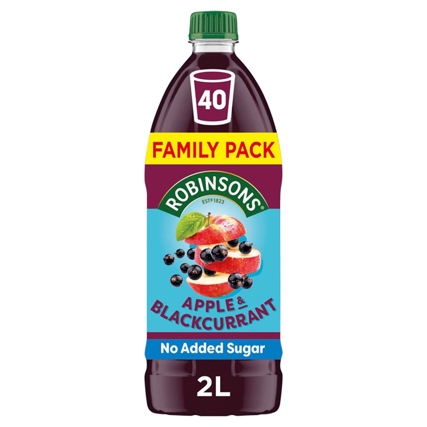 Robinsons Apple & Blackcurrant No Added Sugar Squash 2L — image 1