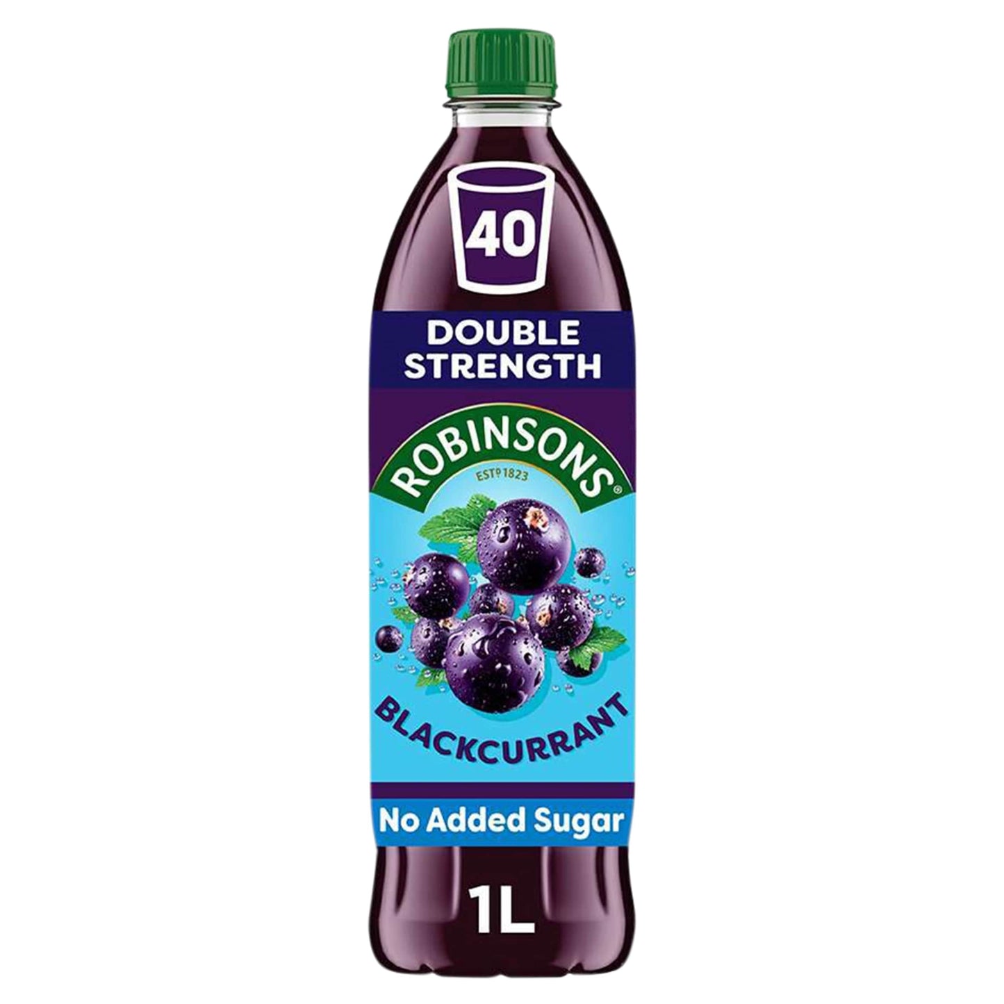 Robinsons Double Strength Blackcurrant No Added Sugar Squash 1L — image 1