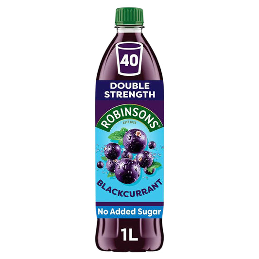 Robinsons Double Strength Blackcurrant No Added Sugar Squash 1L — image 1