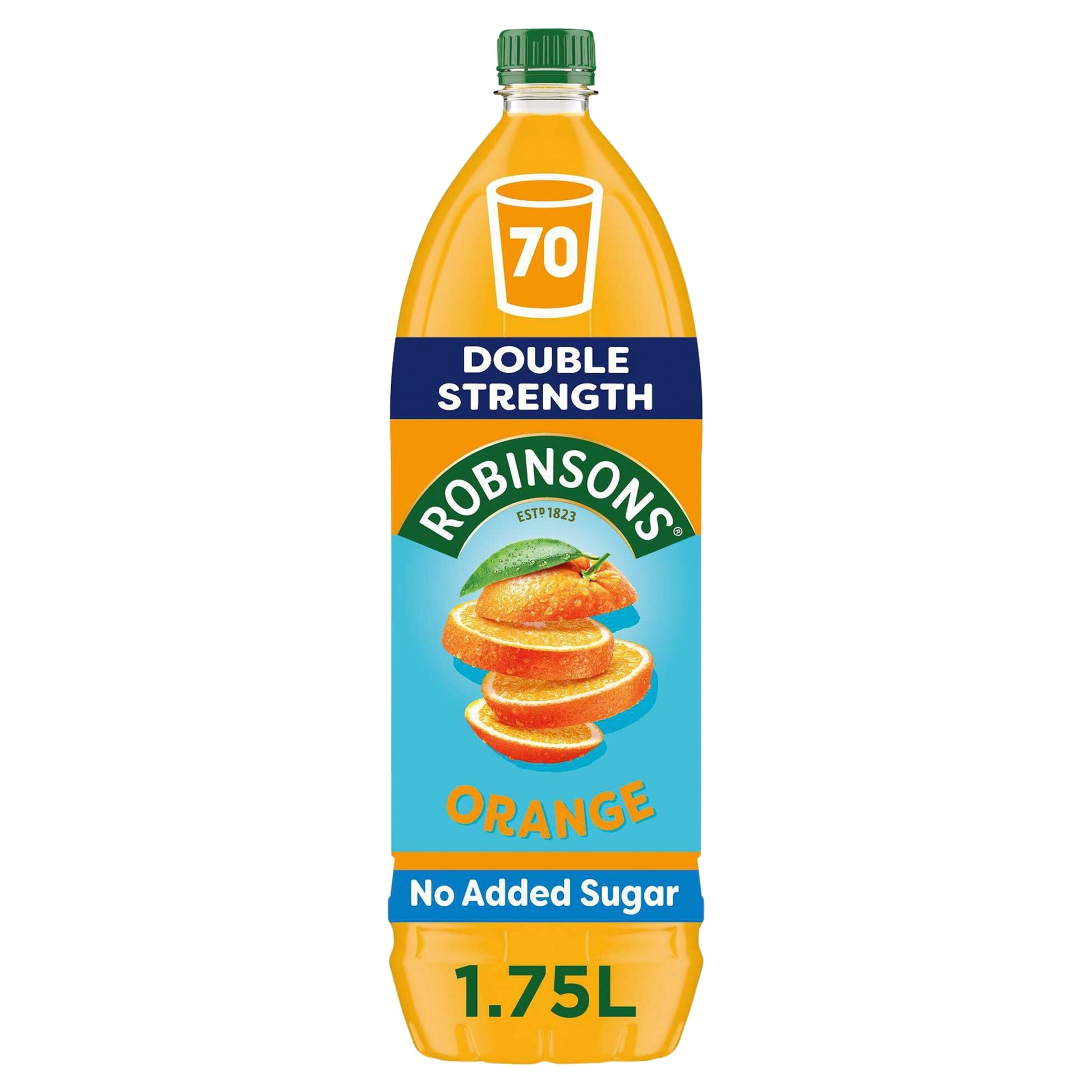 Robinsons Double Strength Orange No Added Sugar Squash 1.75L — image 1