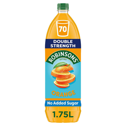 Robinsons Double Strength Orange No Added Sugar Squash 1.75L — image 1