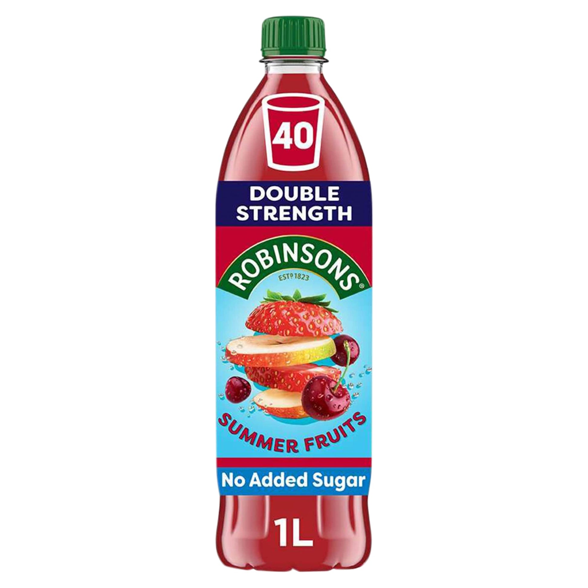 Robinsons Double Strength Summer Fruits No Added Sugar Squash 1L — image 1