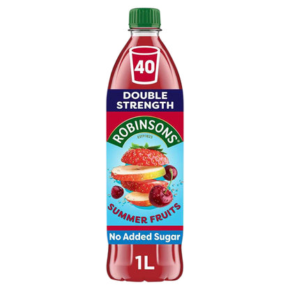 Robinsons Double Strength Summer Fruits No Added Sugar Squash 1L — image 1