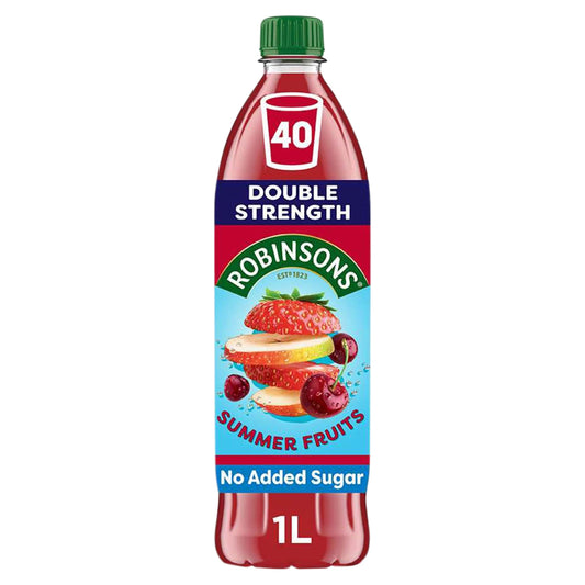 Robinsons Double Strength Summer Fruits No Added Sugar Squash 1L — image 1