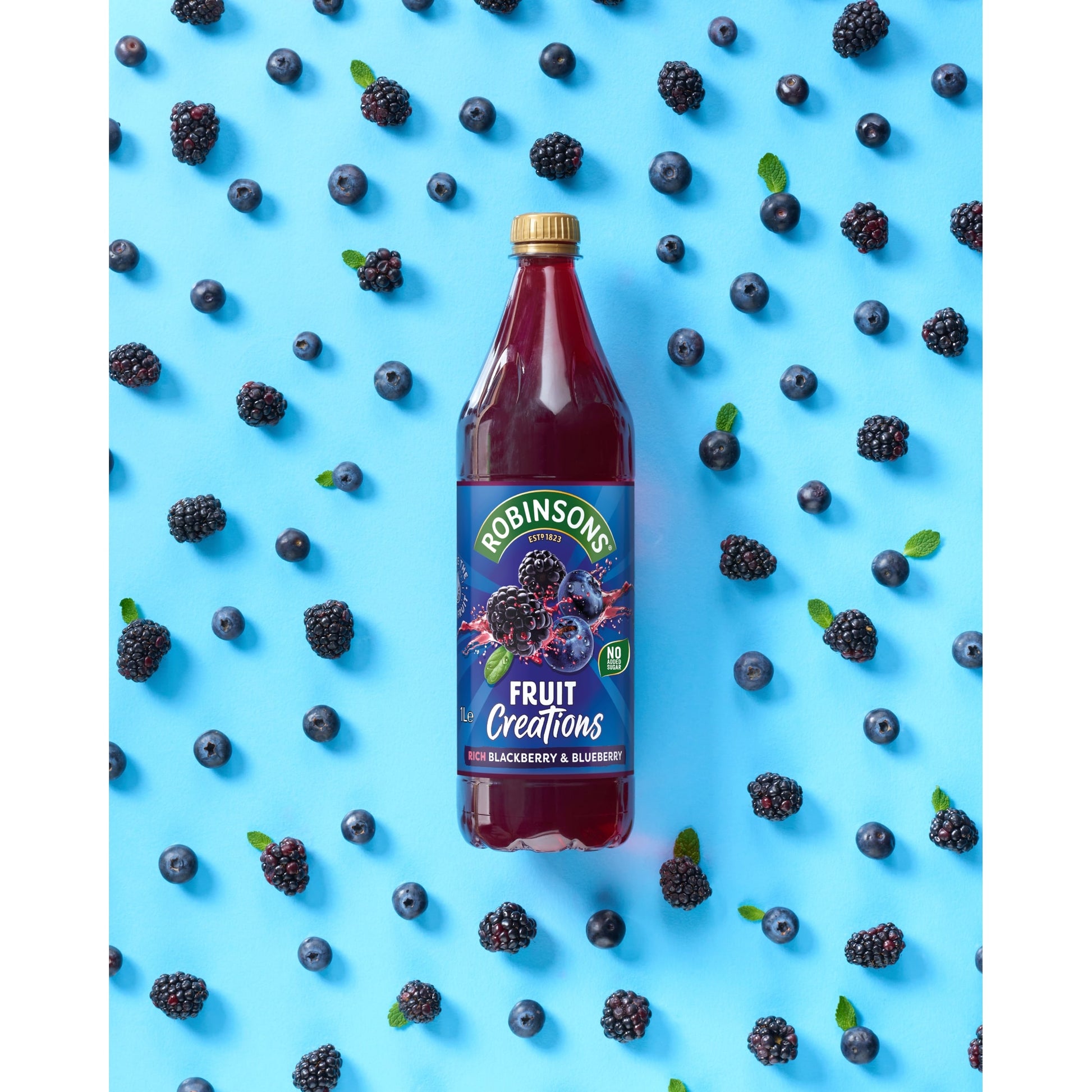 Robinsons Fruit Creations Blackberry & Blueberry Squash 1L — image 2