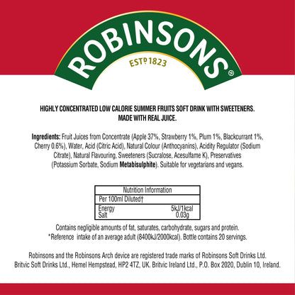 Robinsons Mini Summer Fruits On-The-Go Squash 66ml — image 2