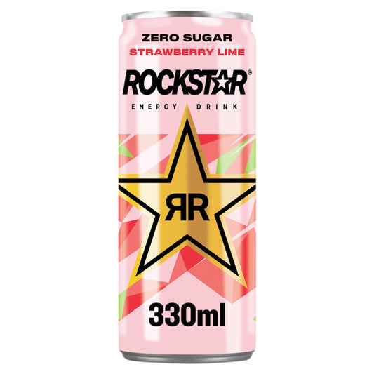 Rockstar Strawberry and Lime Sugar Free 330ml — image 1