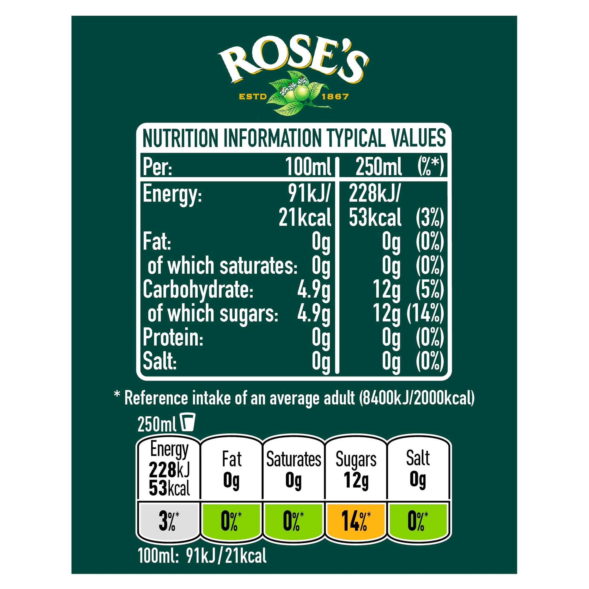 Roses Lime Juice Cordial 1L — image 3