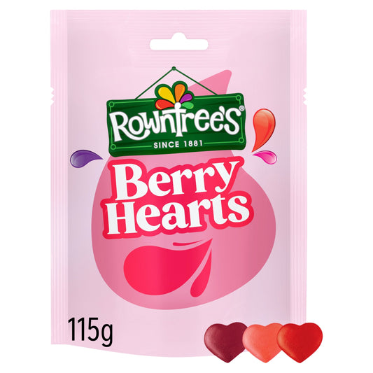 Rowntree's Berry Hearts Sweets Sharing Bag 115g — image 1