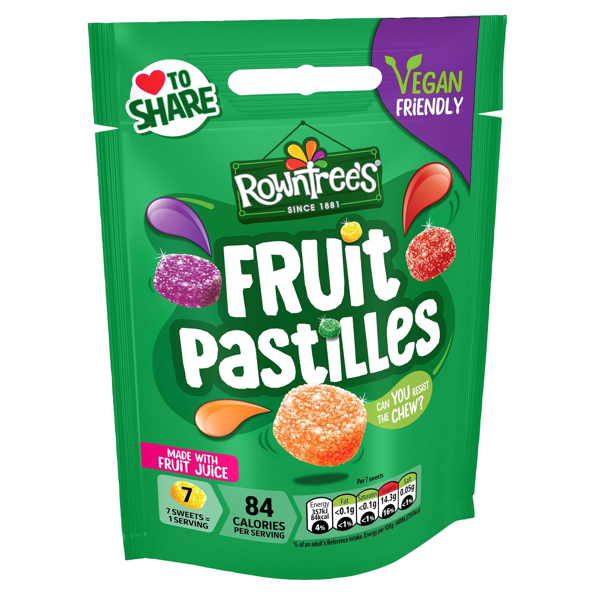 Rowntree's Fruit Pastilles Sweets Sharing Bag 143g — image 2