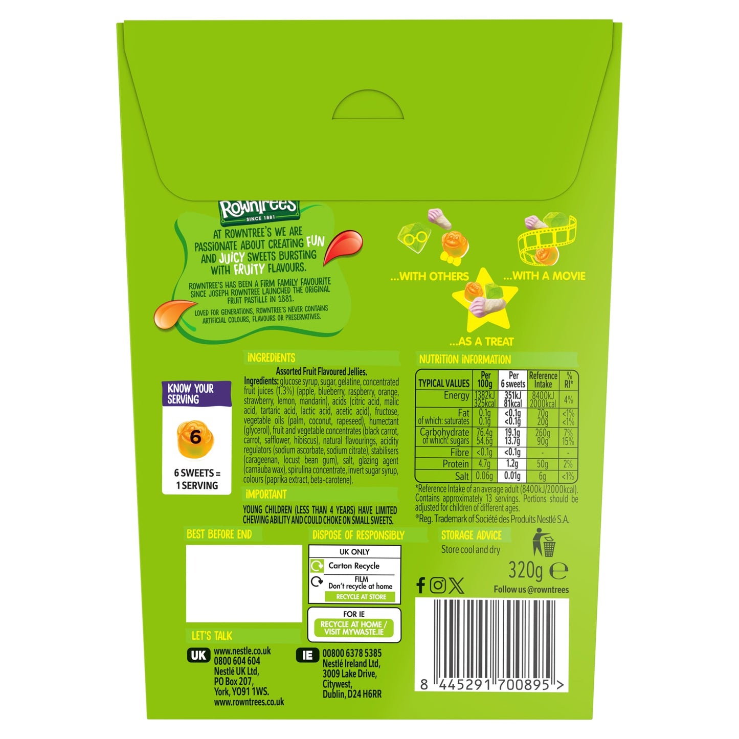 Rowntree's Randoms Sweets Carton 320g — image 2