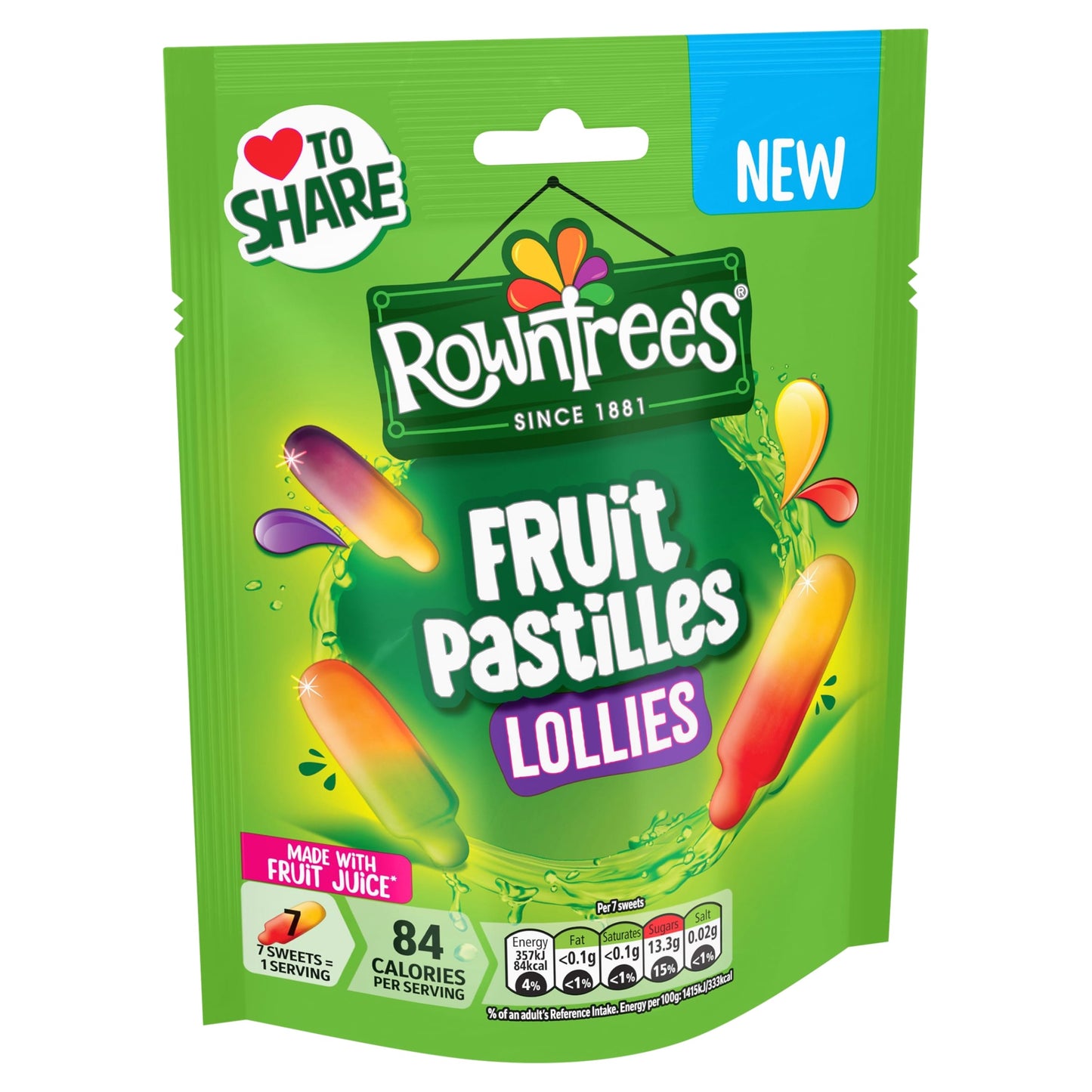 ROWNTREES Fruit Pastilles Lollies 130g — image 2