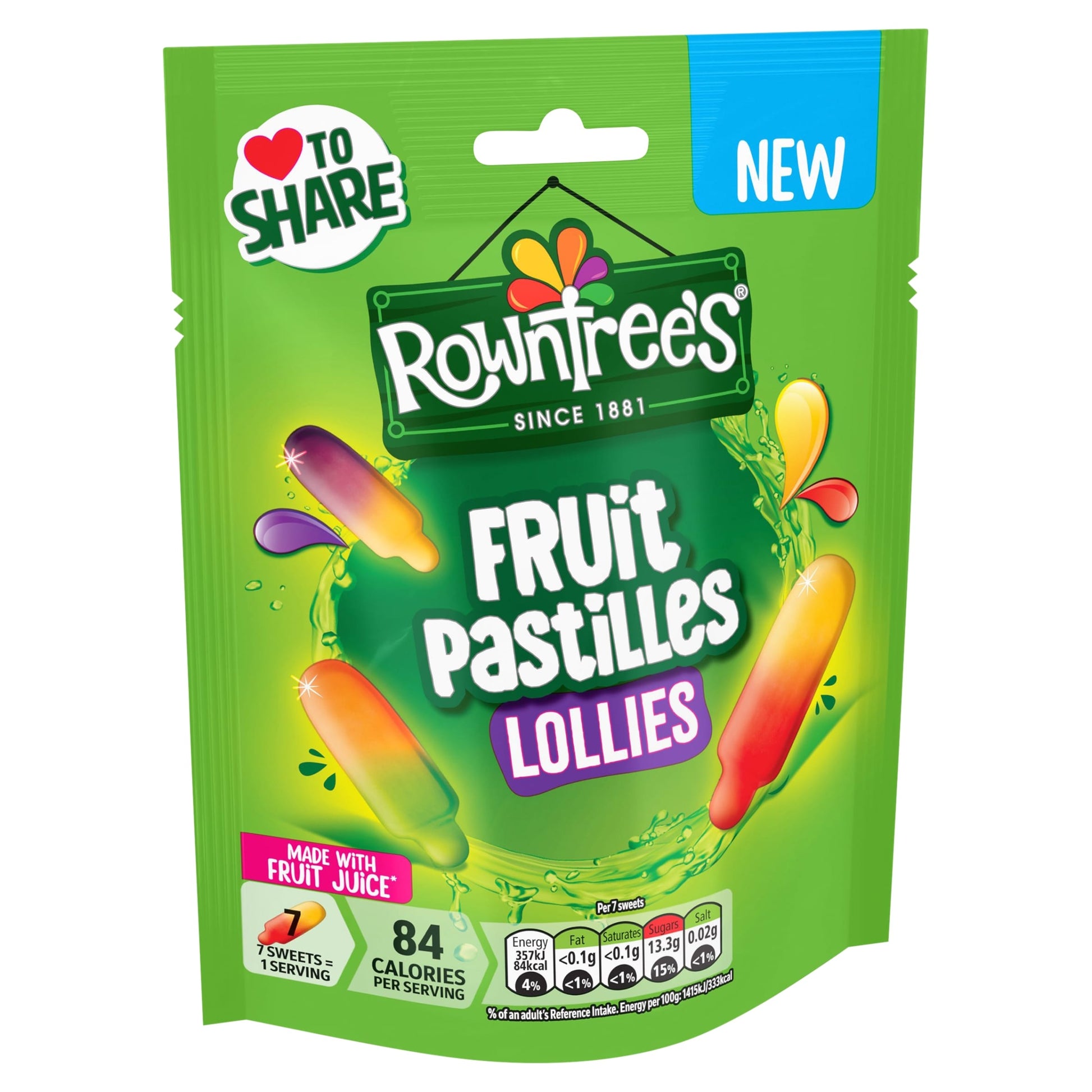 ROWNTREES Fruit Pastilles Lollies 130g — image 2
