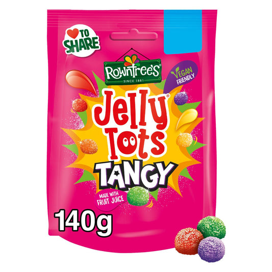 ROWNTREES Jelly Tots Tangy Sweets Sharing Bag 140g — image 1