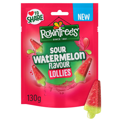 Rowntrees Sour Watermelon Flavour Lollies 130g — image 1