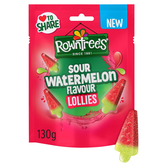 Rowntrees Sour Watermelon Flavour Lollies 130g — image 1