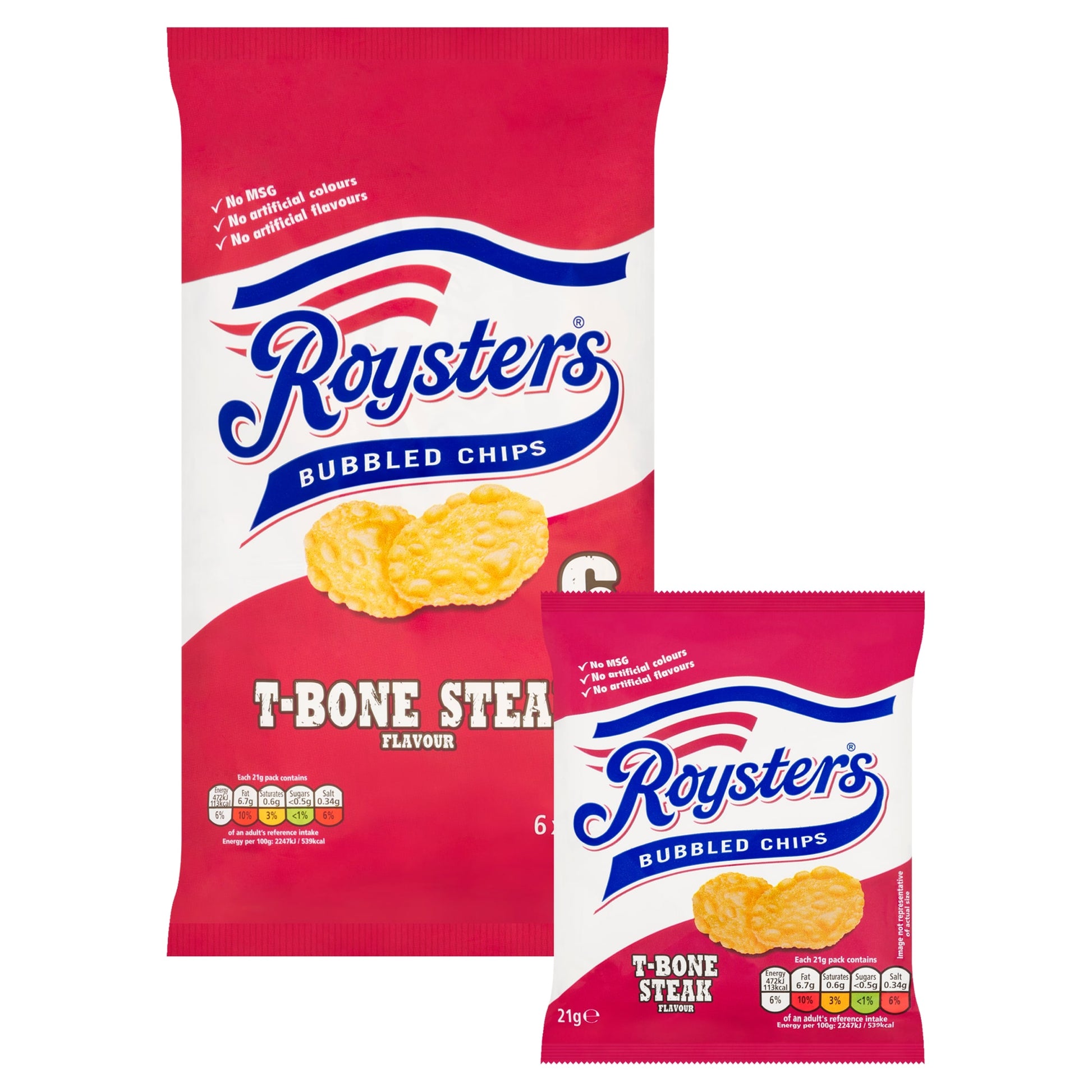 Roysters T-Bone Steak Multipack Crisps 6x21g — image 2