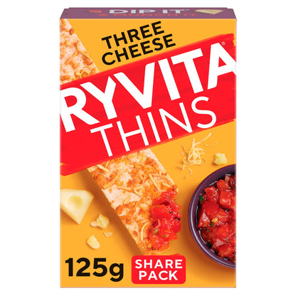 Ryvita 3 Cheese Thins 125G — image 1