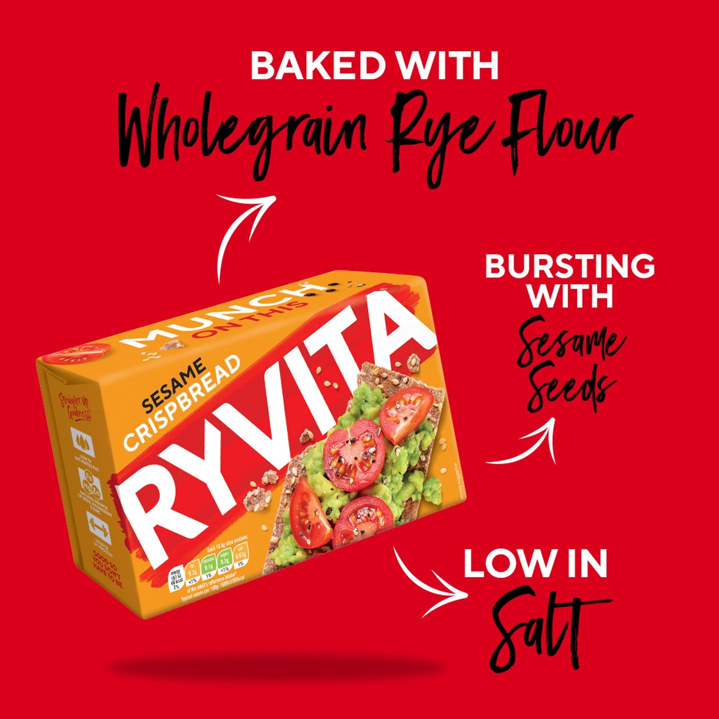 Ryvita Sesame Crispbread 250g — image 2